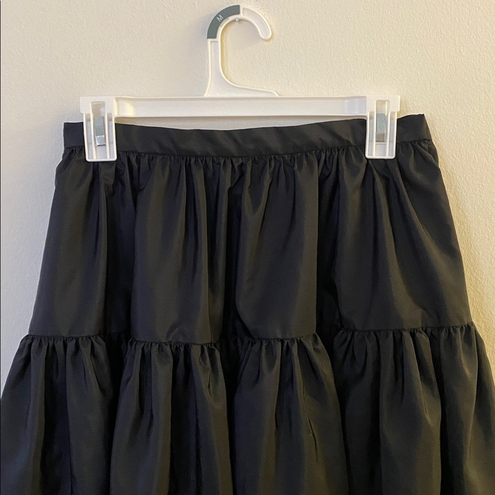 Vintage Anne Klein Neiman Marcus Black Tiered Midi Skirt - Picture 4 of 6